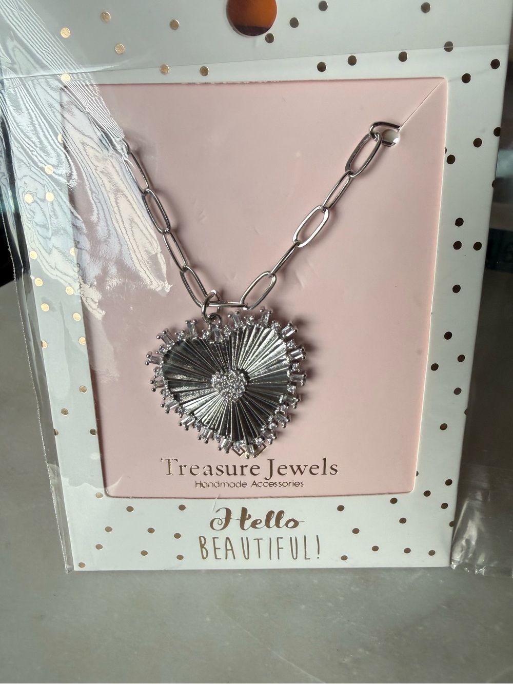 Treasure Jewels “Mama Heart” Pendant Necklace New